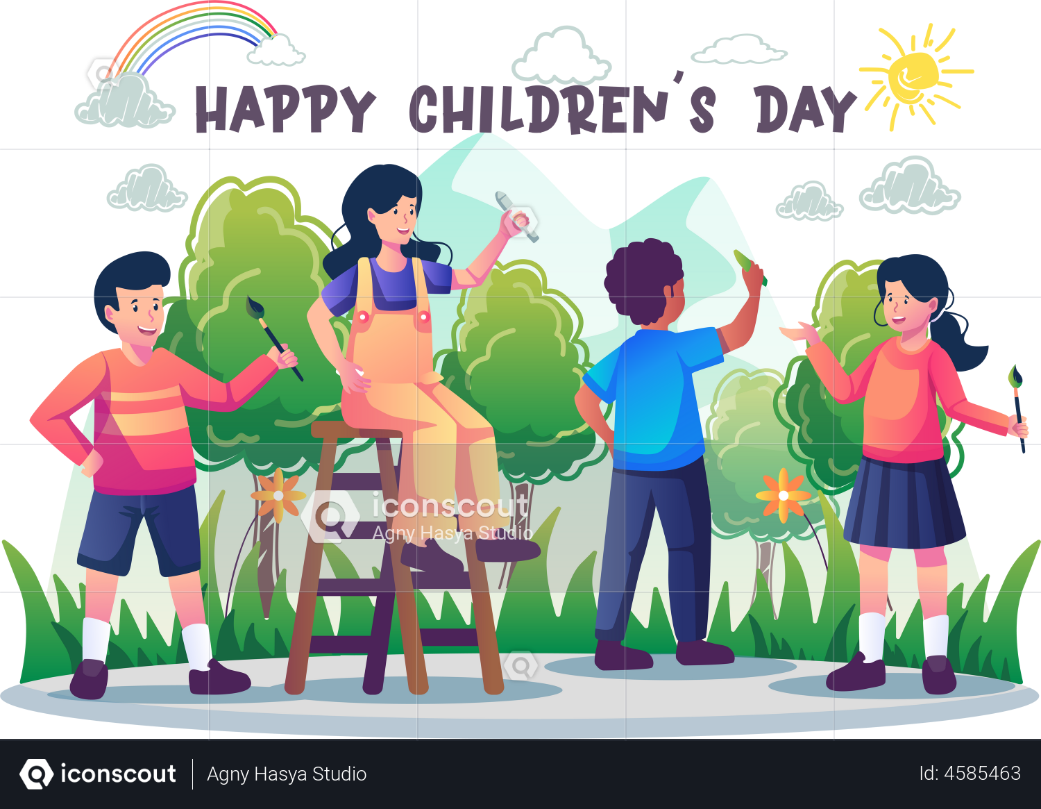 2022 Children's Day Drawing Idea | Best Children's Day Easy Drawing | Children  Day poster - YouTube